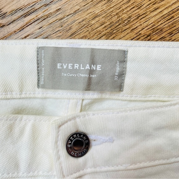 Everlane Curvy Cheeky Jean White Denim 32 Regular Jeans - Picture 4 of 9